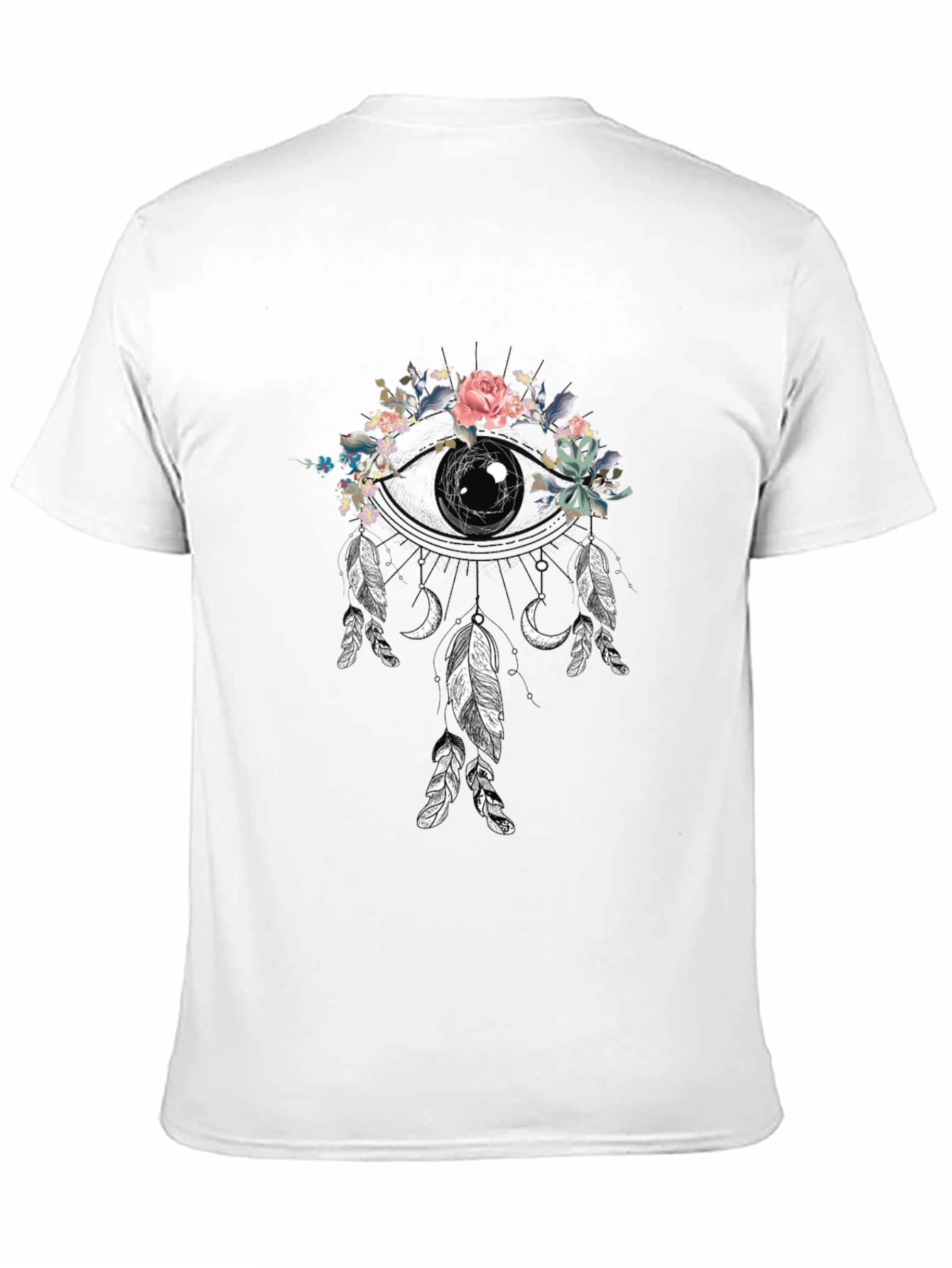 Floral Dreamcatcher Graphic Tee - Black