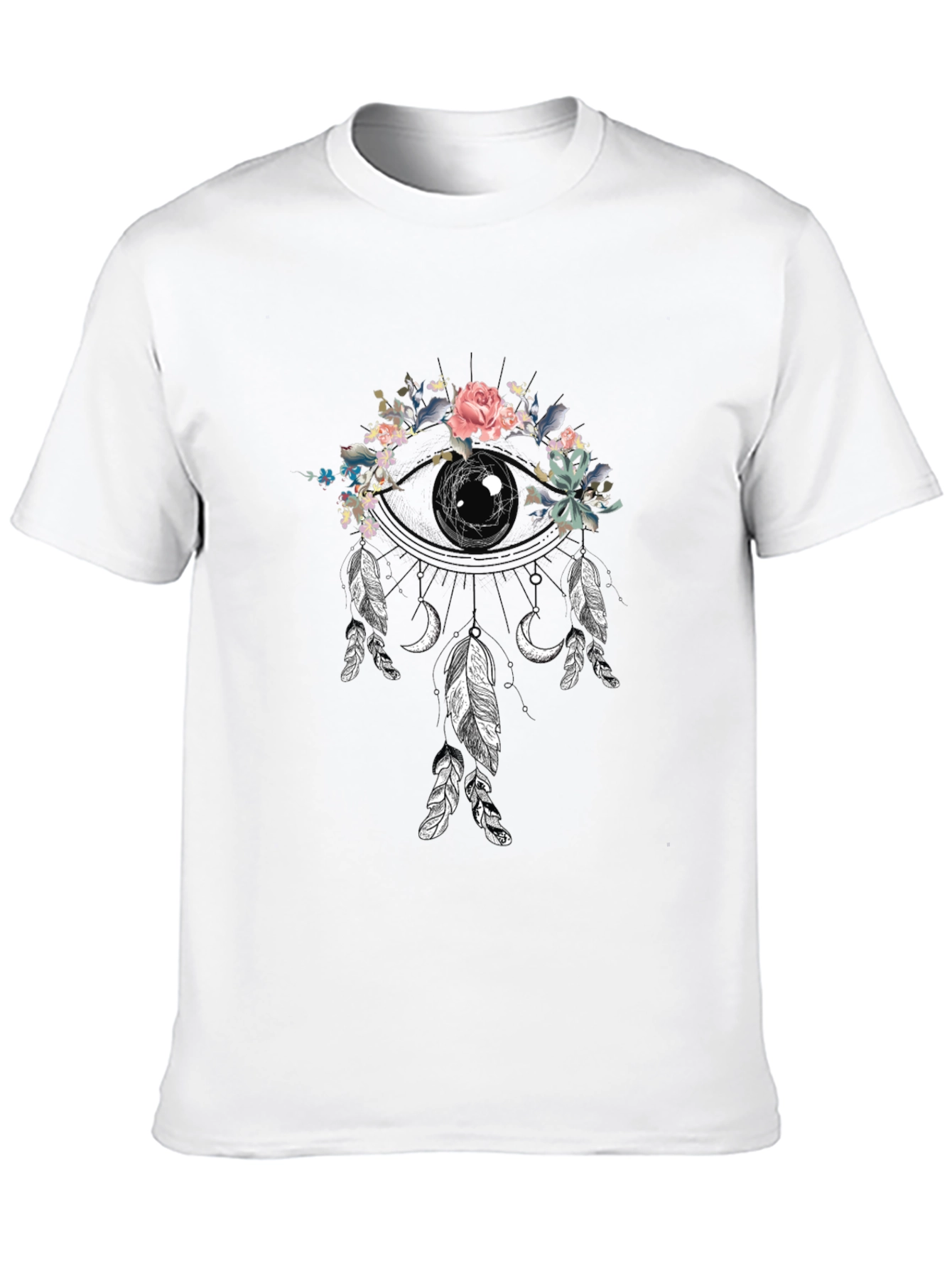 Floral Dreamcatcher Graphic Tee - Black