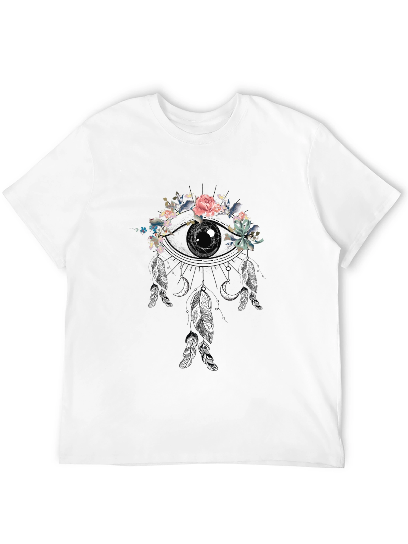 Floral Dreamcatcher Graphic Tee - Black