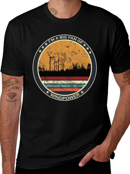 Windpower T-Shirt - Im a Big Fan Windmill Graphic Tee