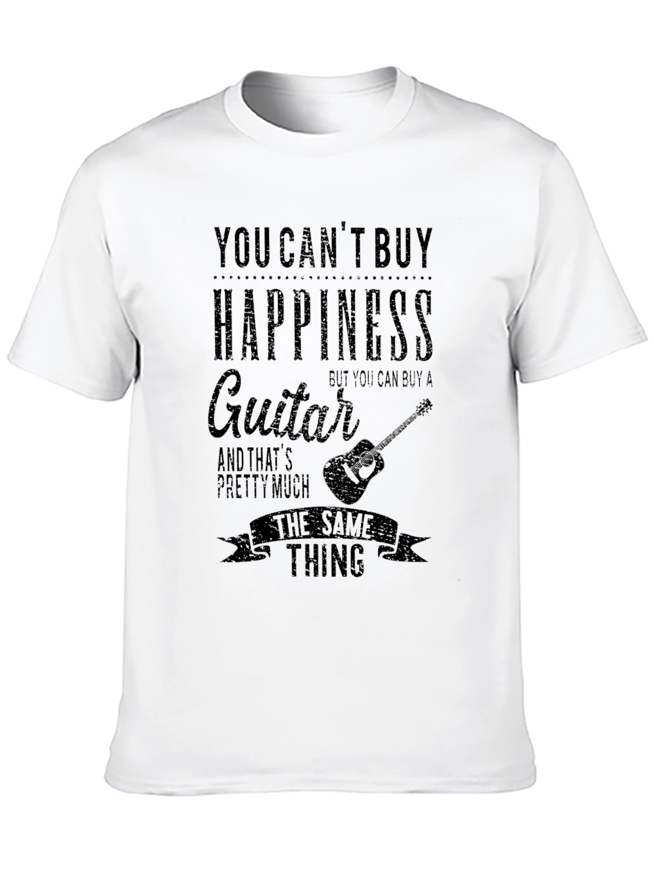Guitar Happiness Graphic T-Shirt - Music Lover Tee