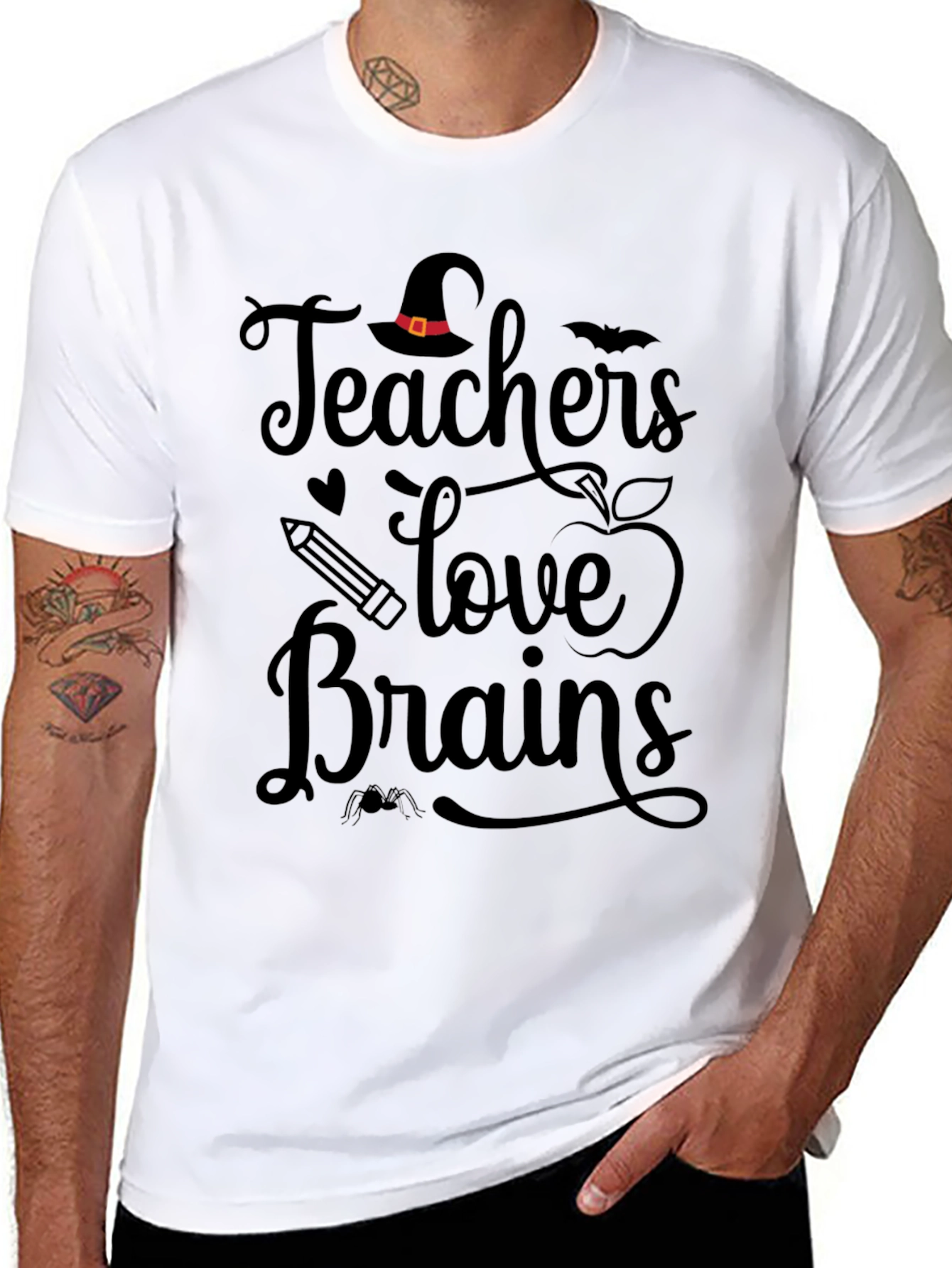 Teachers Love Brains Halloween T-Shirt
