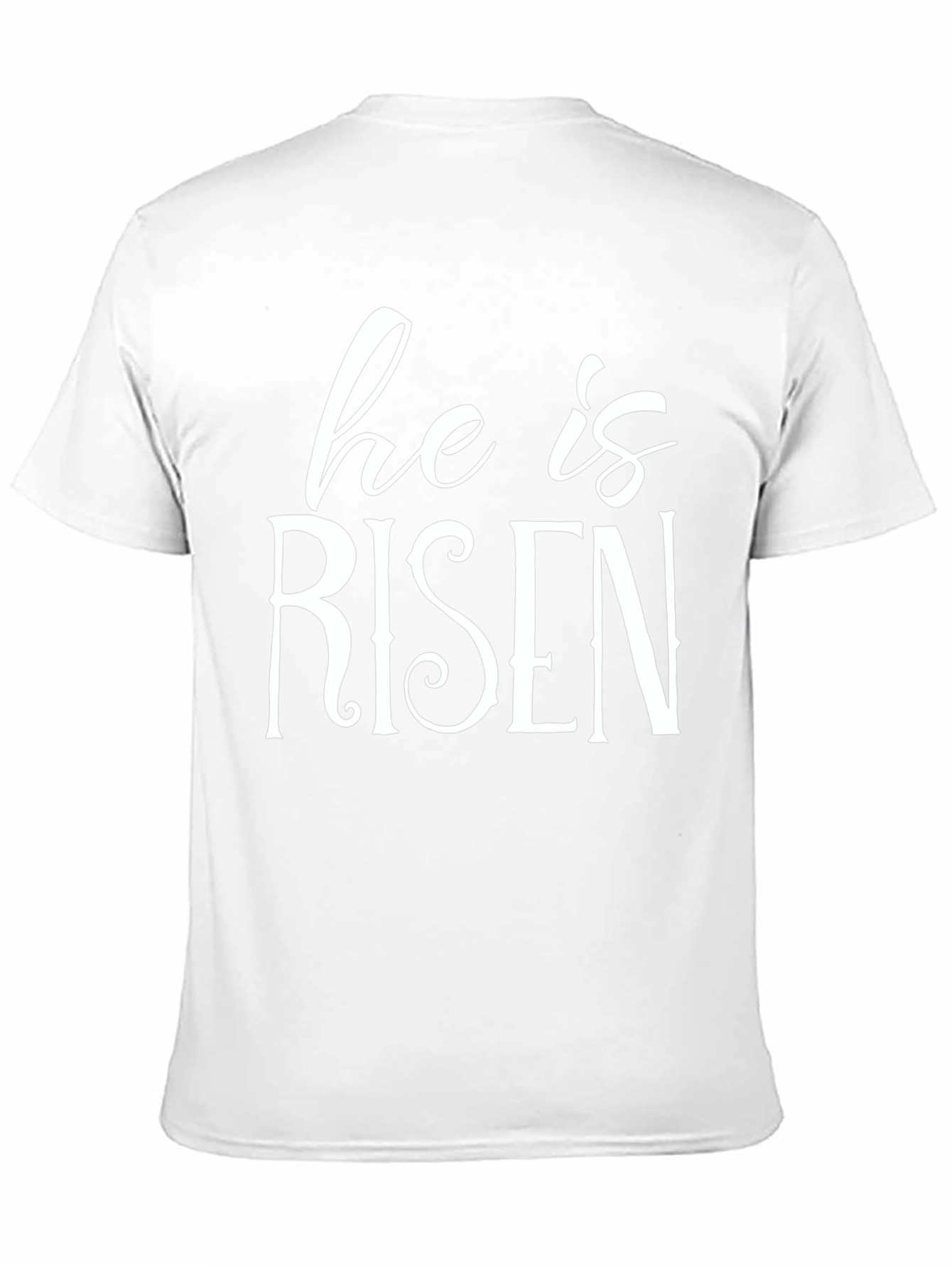 He is Risen Black T-Shirt Easter Holiday Christian Apparel