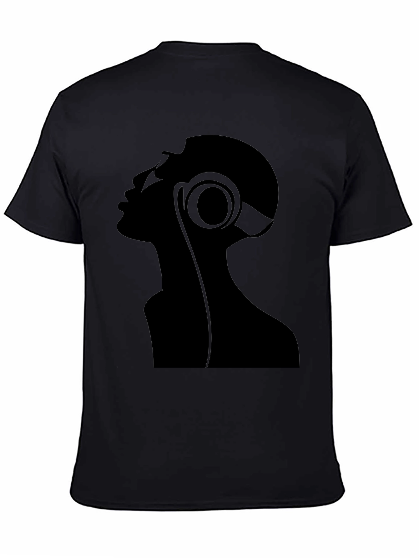 Silhouette Headphone Graphic Black T-Shirt