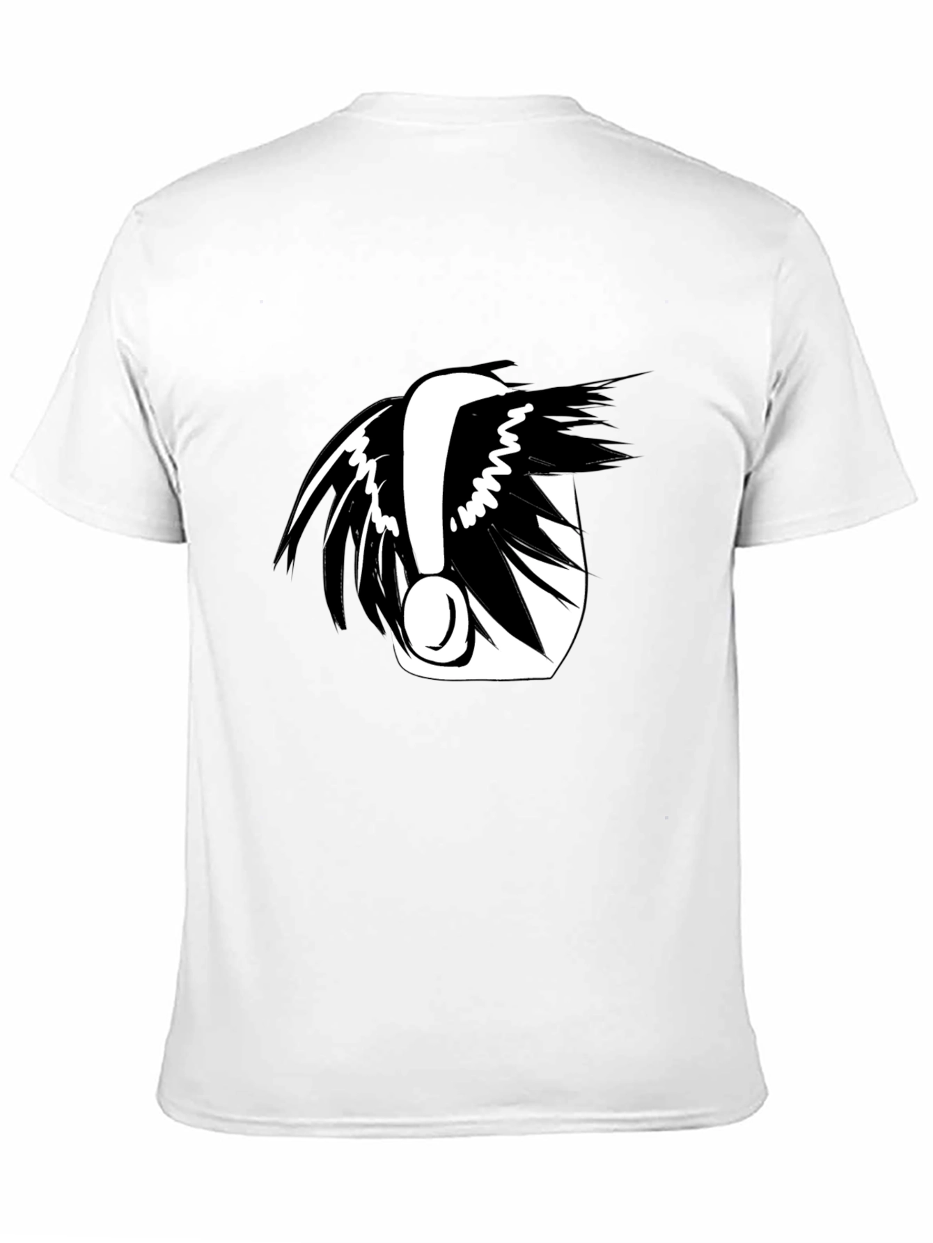 Graphic Black Tee with Abstract Design