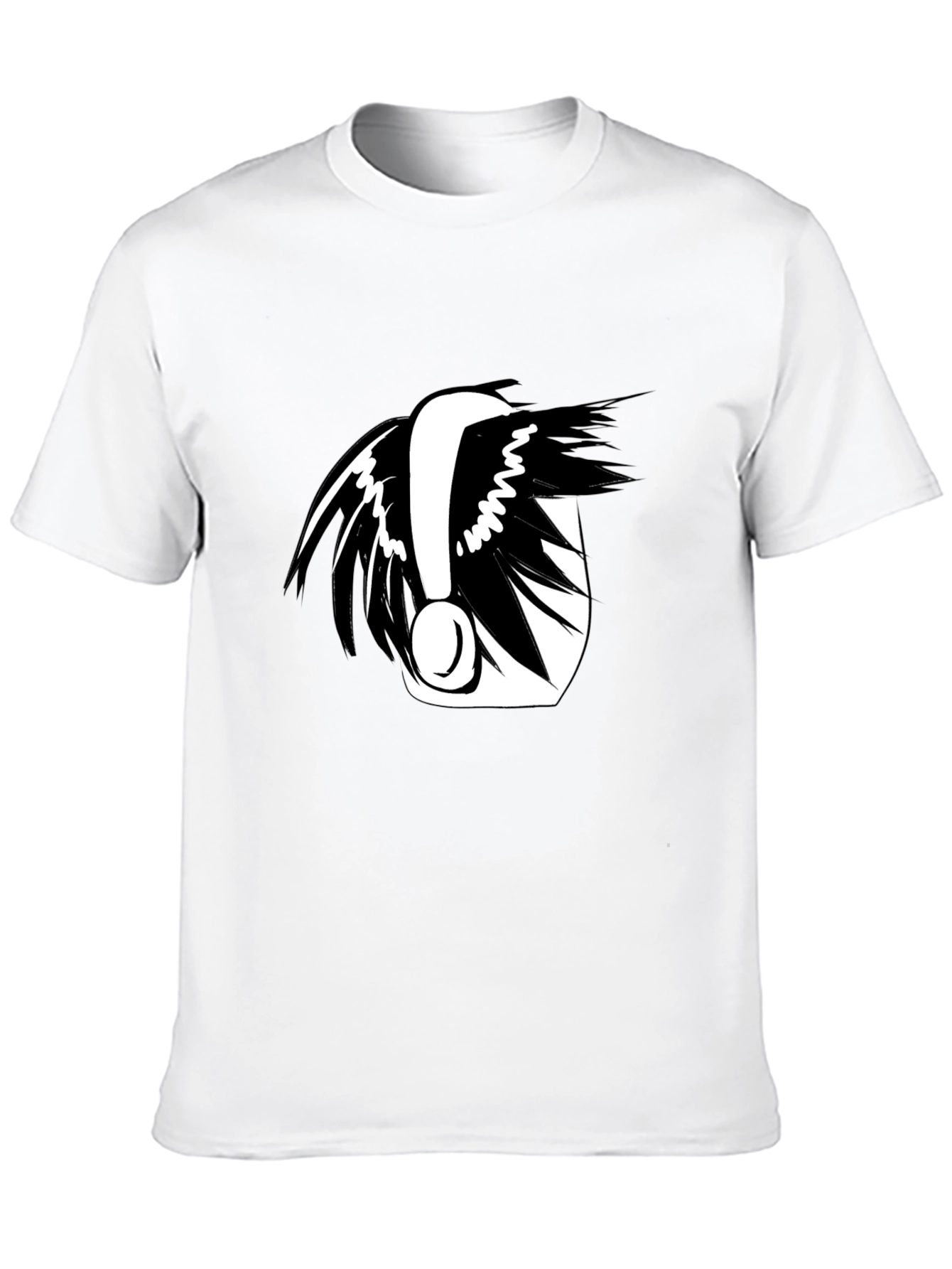 Graphic Black Tee with Abstract Design