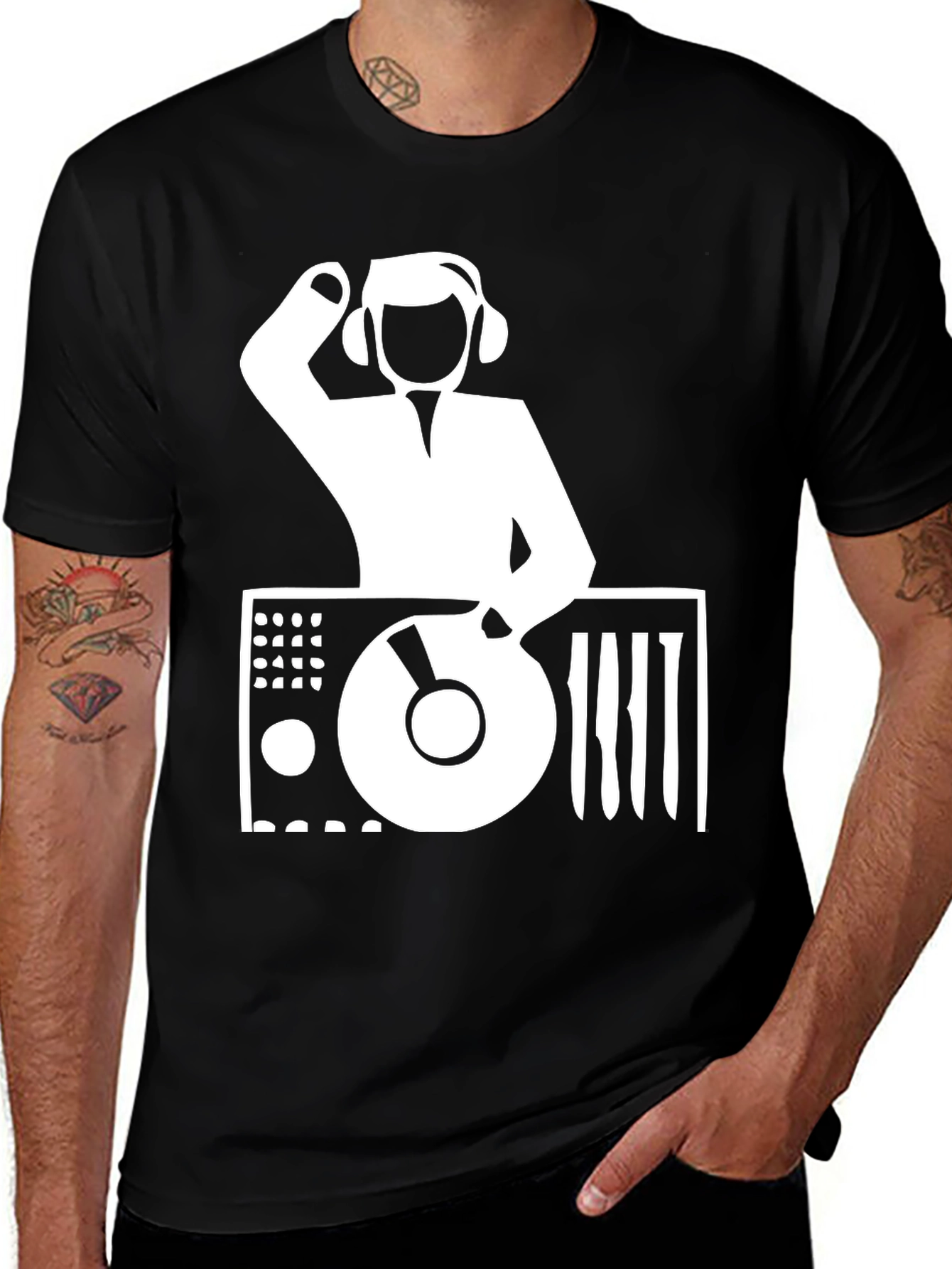 DJ Graphic T-Shirt - Black