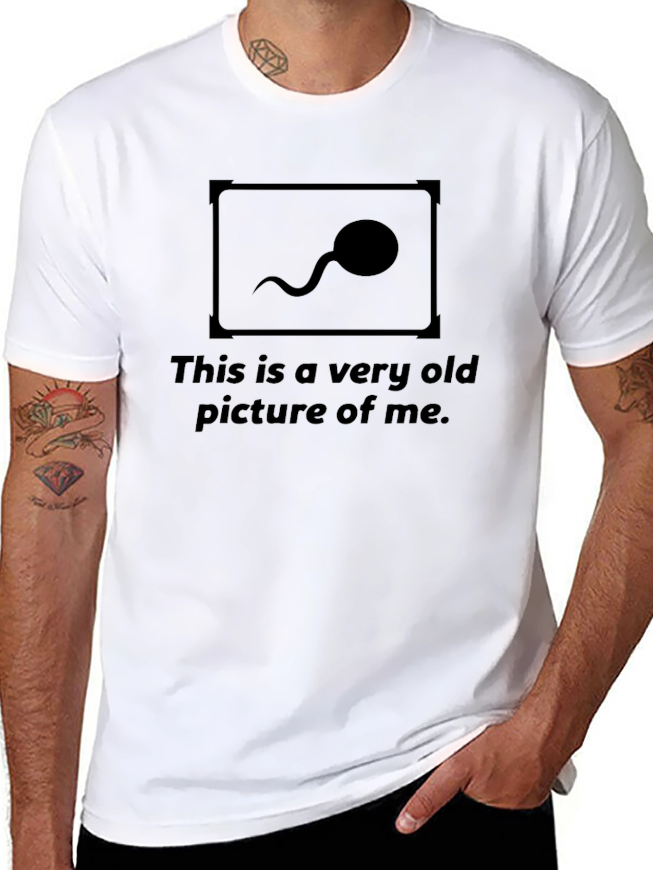 Funny Very Old Picture Graphic T-Shirt