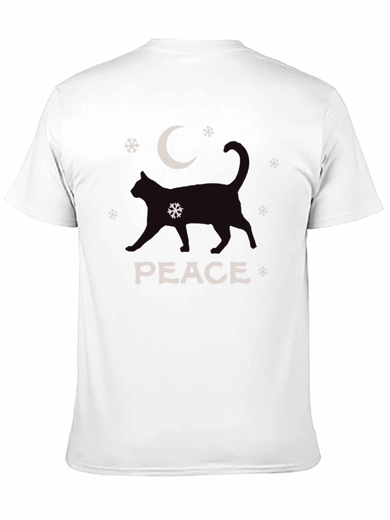 Peace Cat Moon Winter Graphic Tee