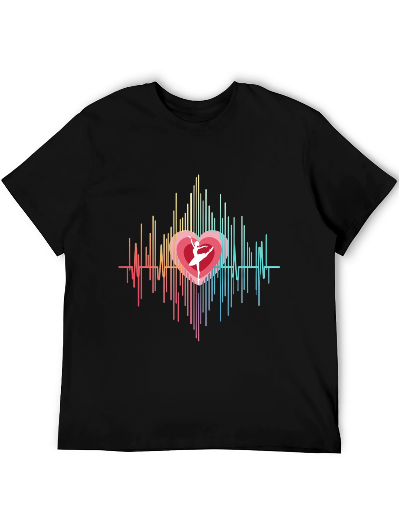 Heartbeat Ballerina Graphic Tee - Black