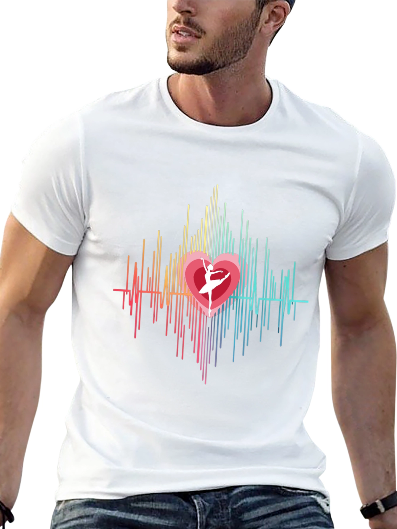 Heartbeat Ballerina Graphic Tee - Black