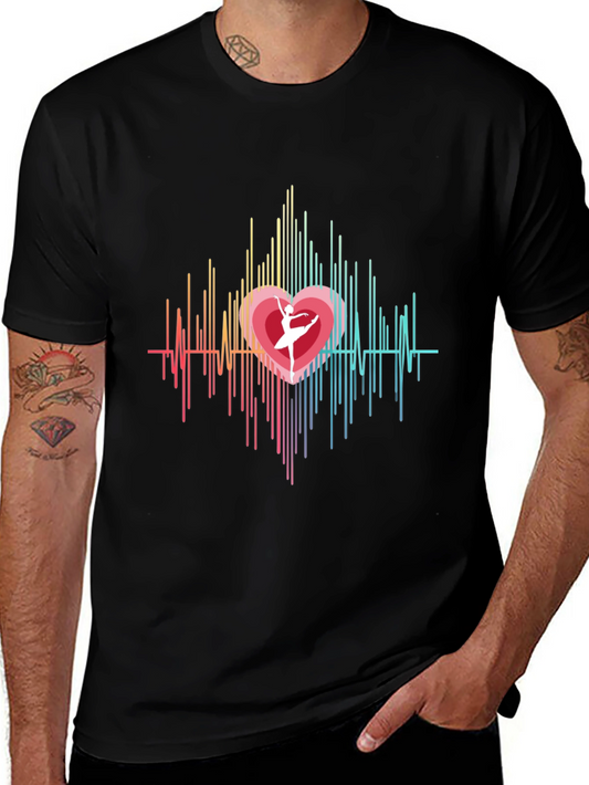 Heartbeat Ballerina Graphic Tee - Black