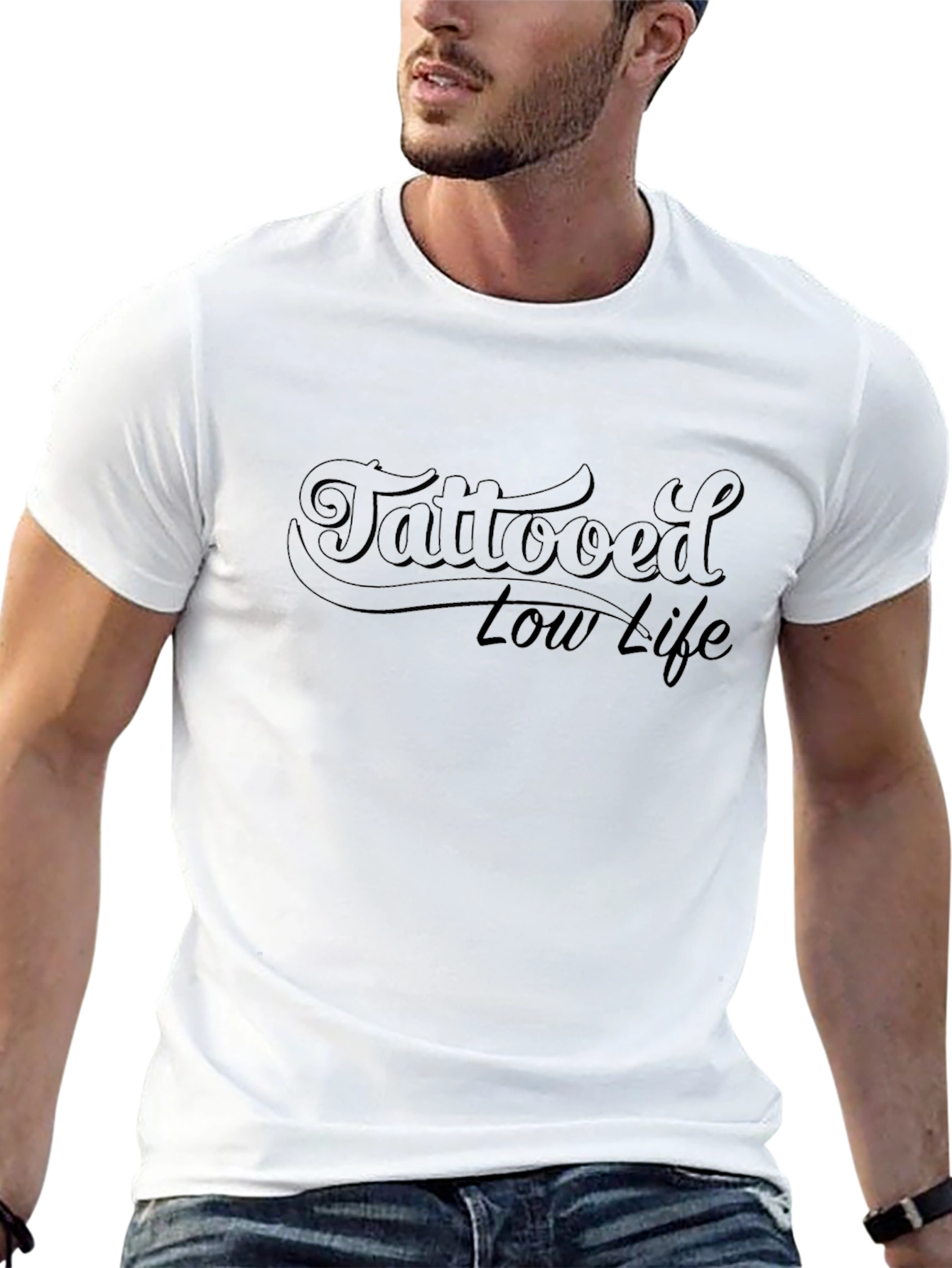 Tattooed Low Life Graphic T-Shirt - Black