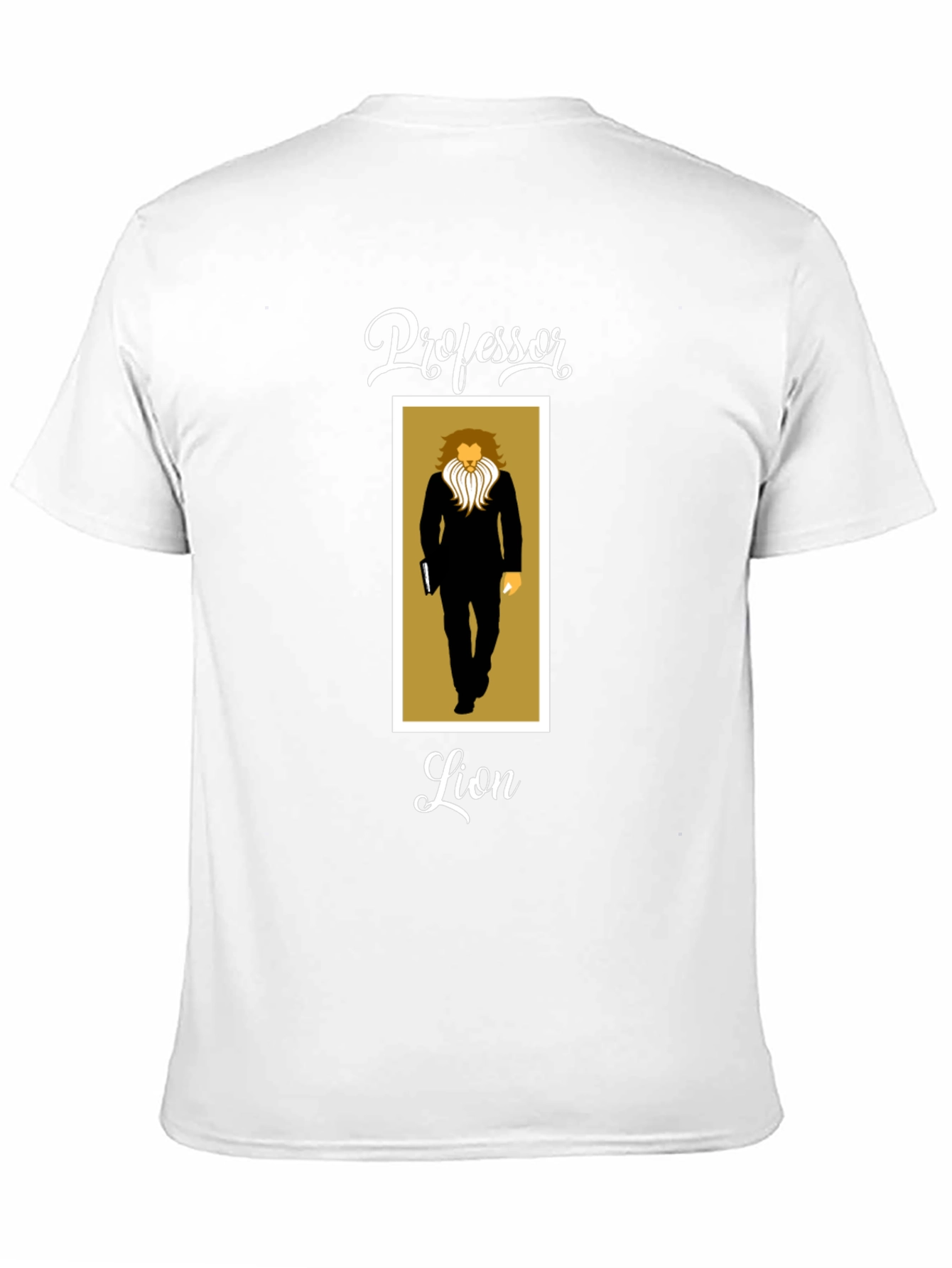 Professor Lion Black T-Shirt - Unique Graphic Tee