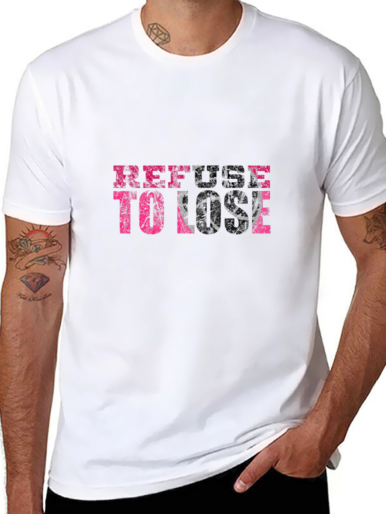 Refuse To Lose Graphic Tee - Black T-Shirt
