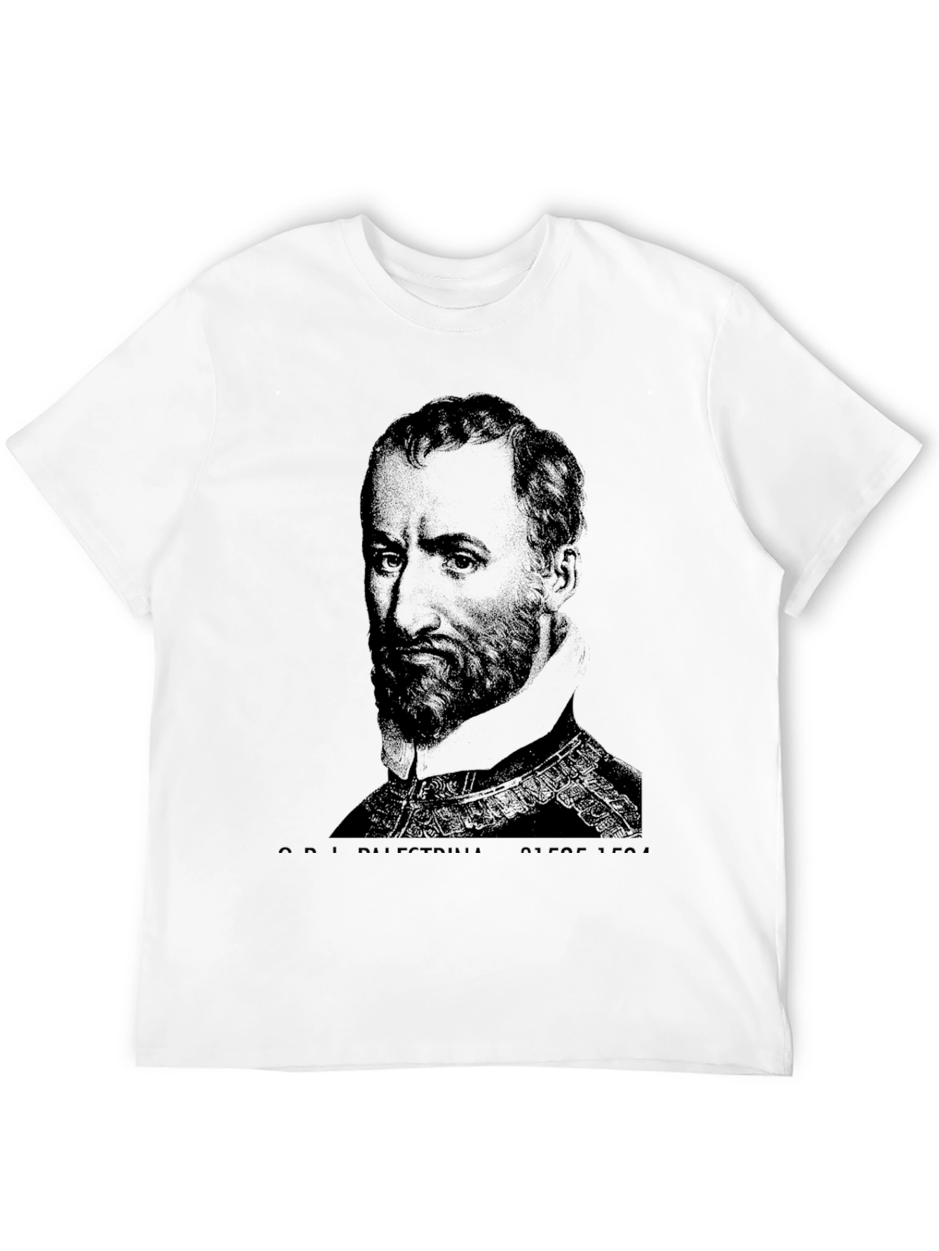 Black T-Shirt with Portrait Graphic