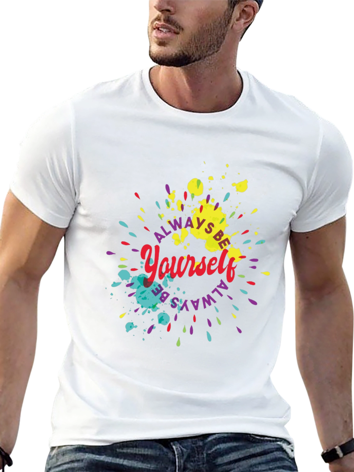 Always Be Yourself Graphic Tee - Black