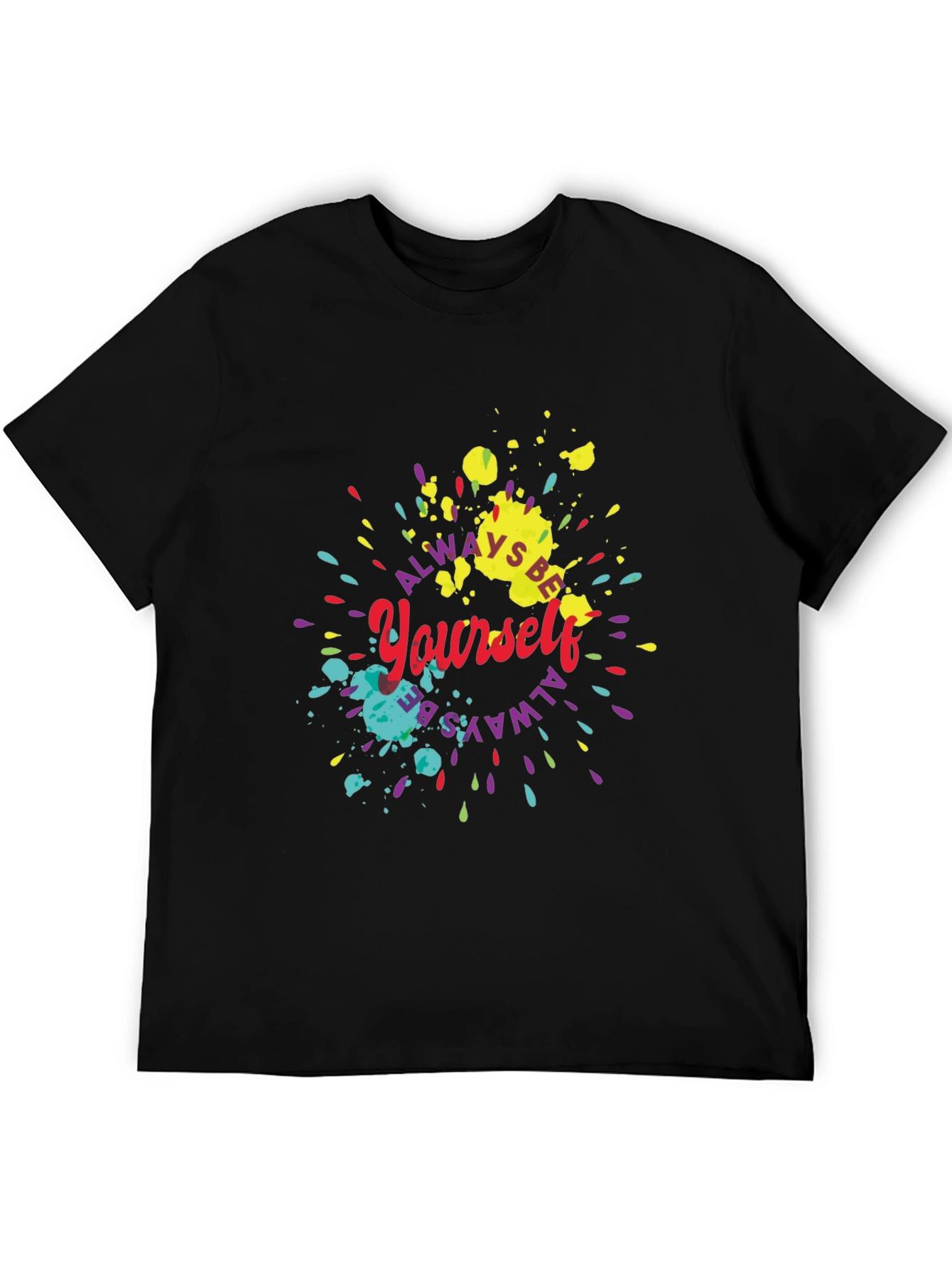 Always Be Yourself Graphic Tee - Black