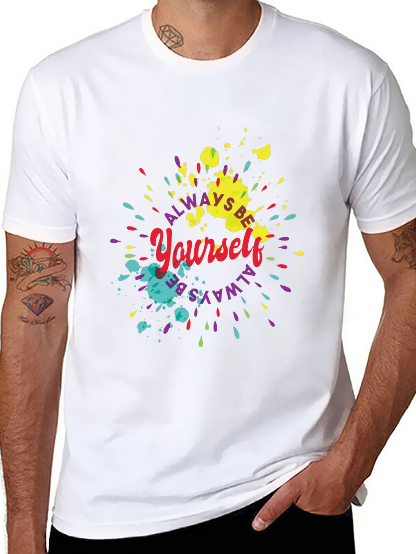 Always Be Yourself Graphic Tee - Black