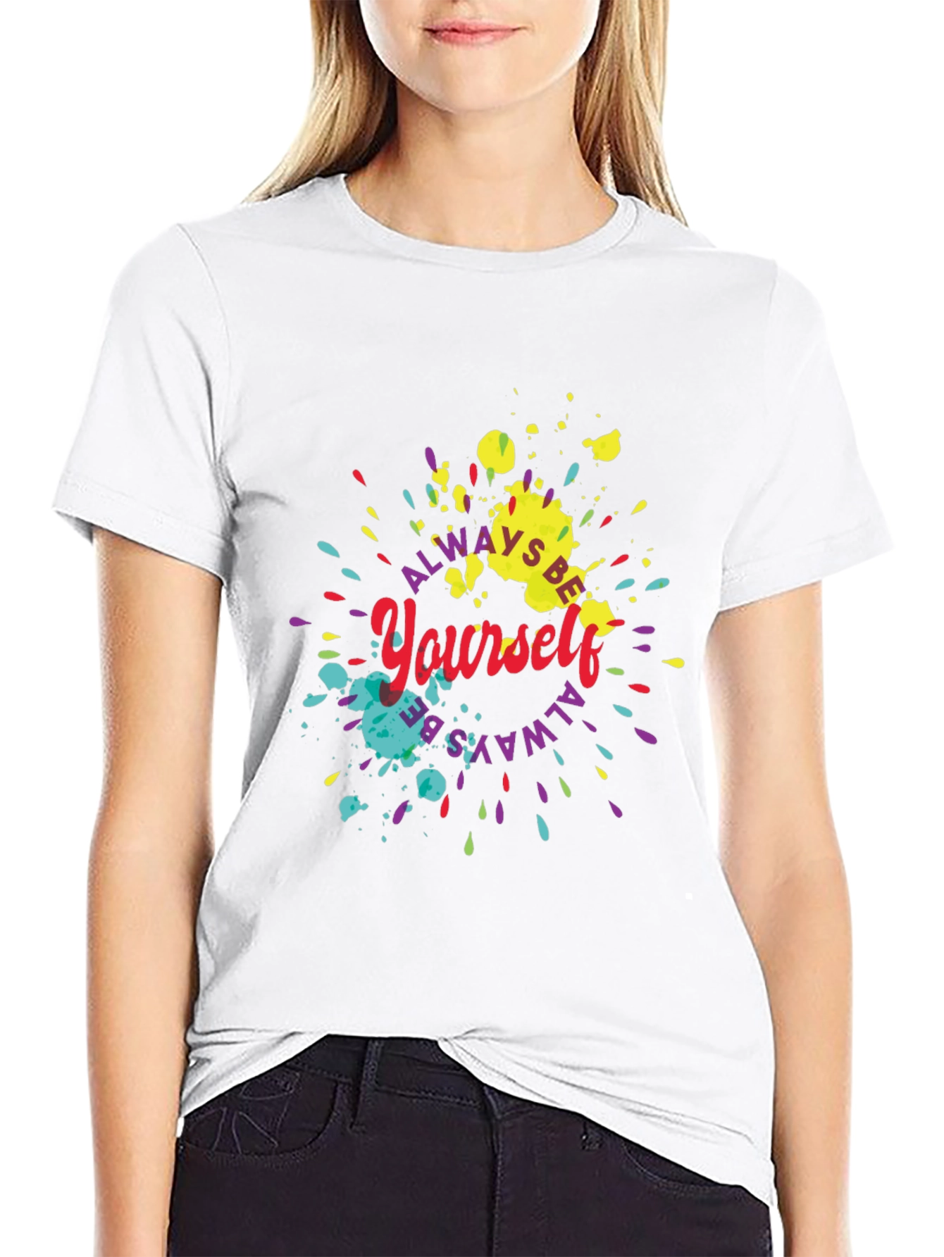 Always Be Yourself Graphic Tee - Black