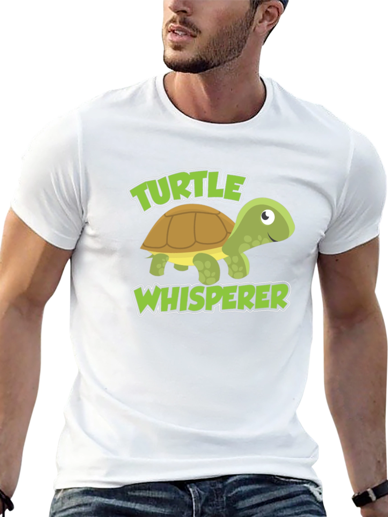 Turtle Whisperer Graphic Tee - Black Cotton Blend