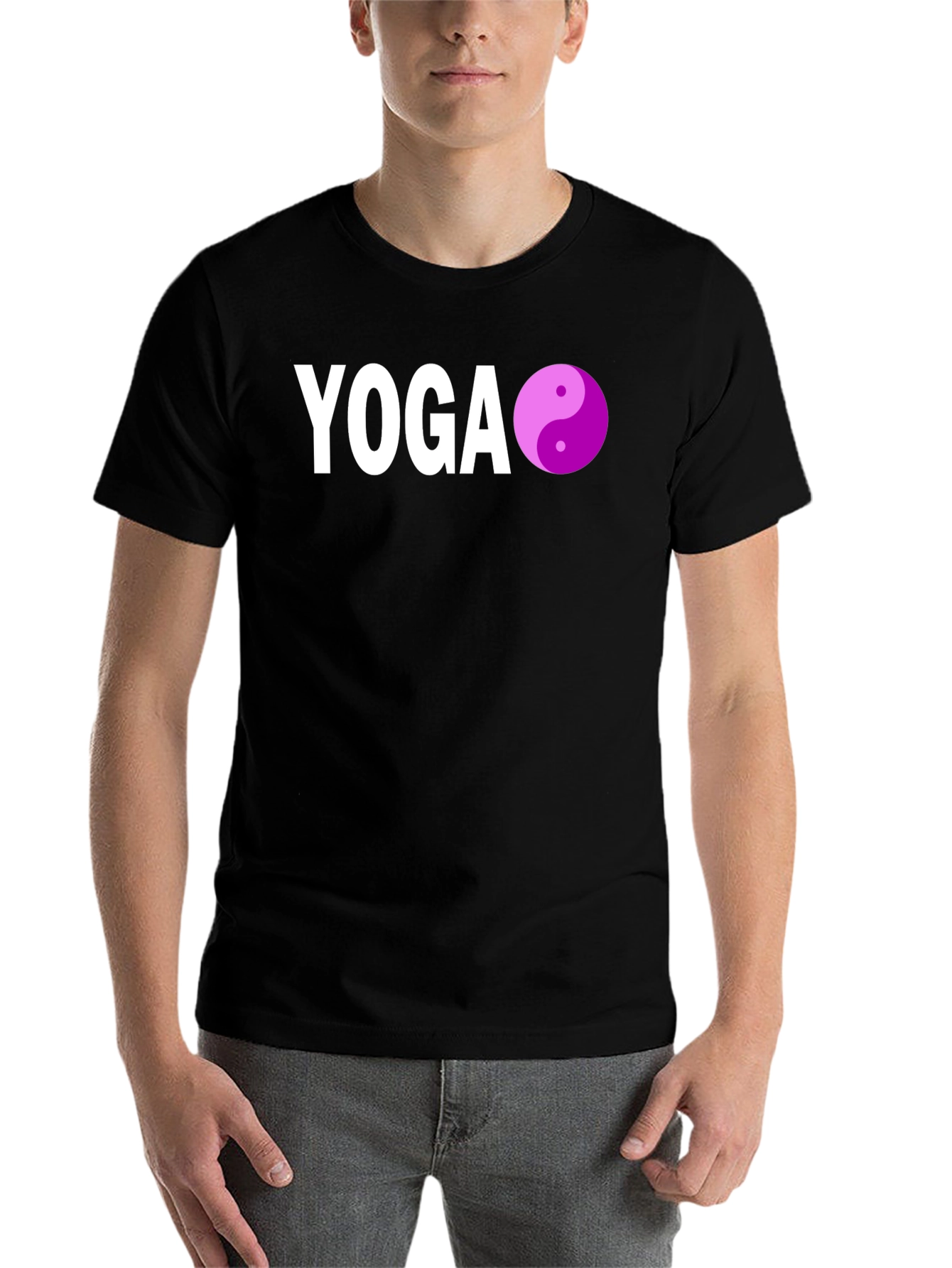 Yoga Yin Yang Graphic Tee - Black