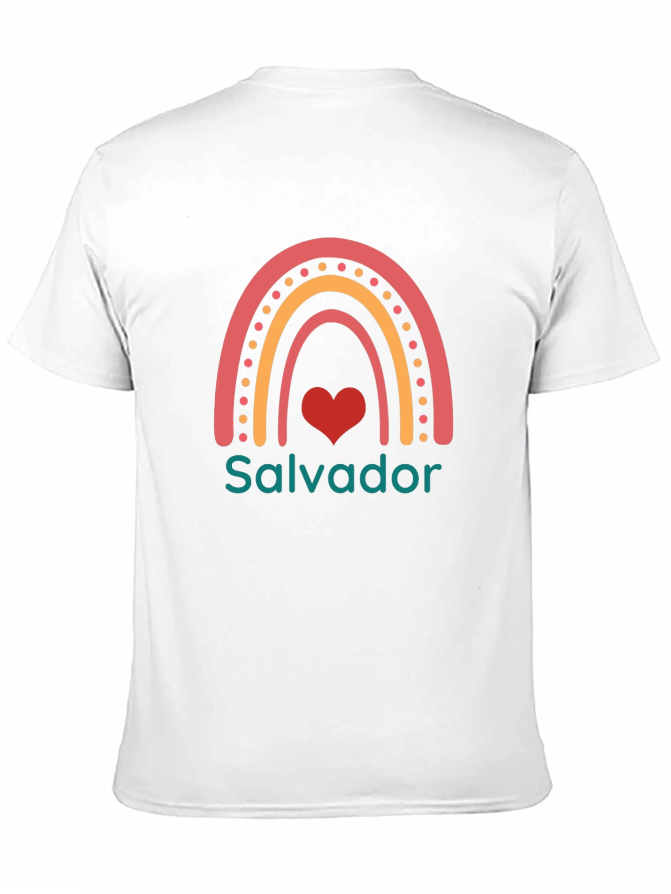 Salvador Rainbow Heart T-Shirt - Black Casual Tee