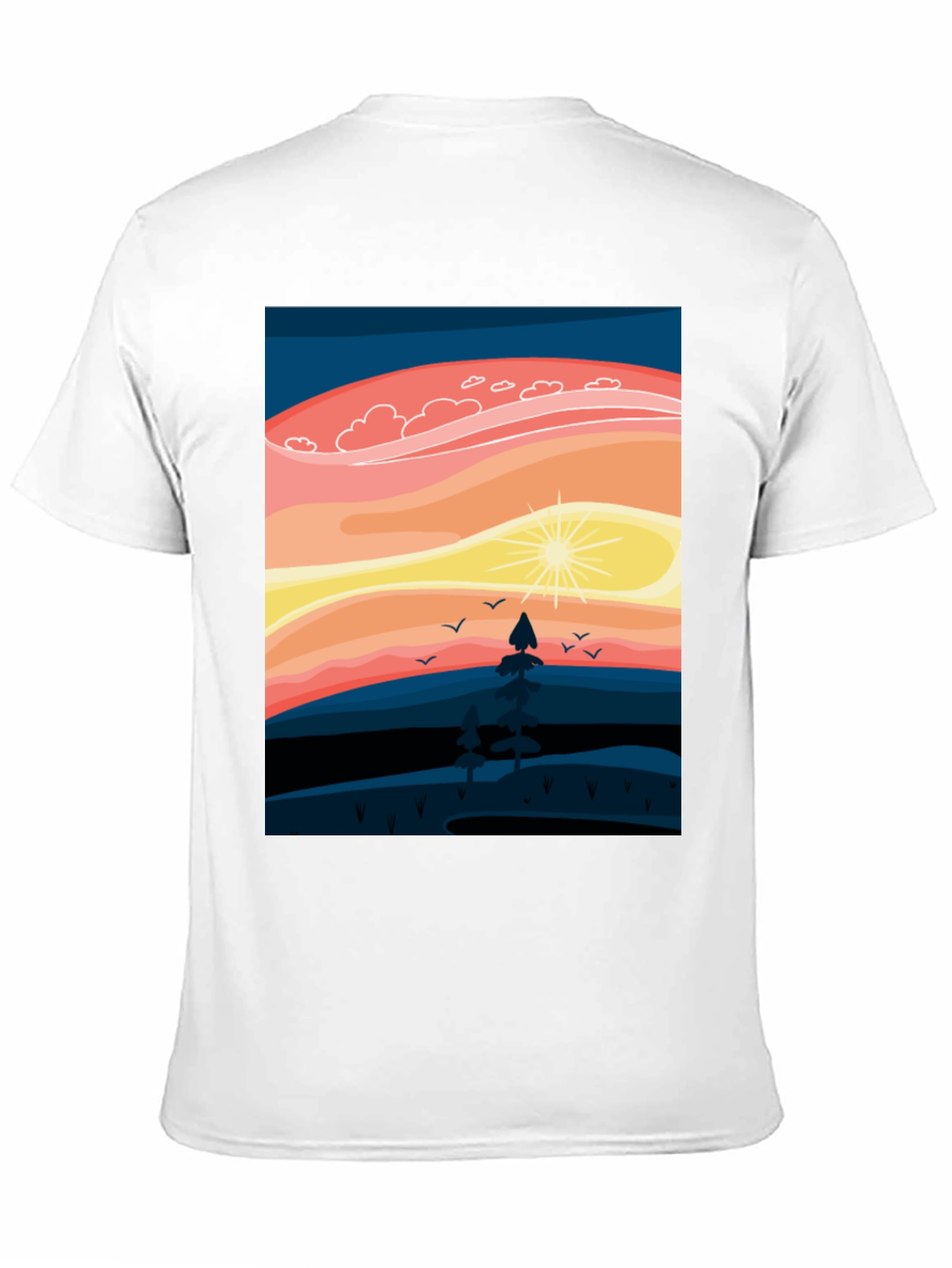 Sunset Mountain Scene Graphic Tee