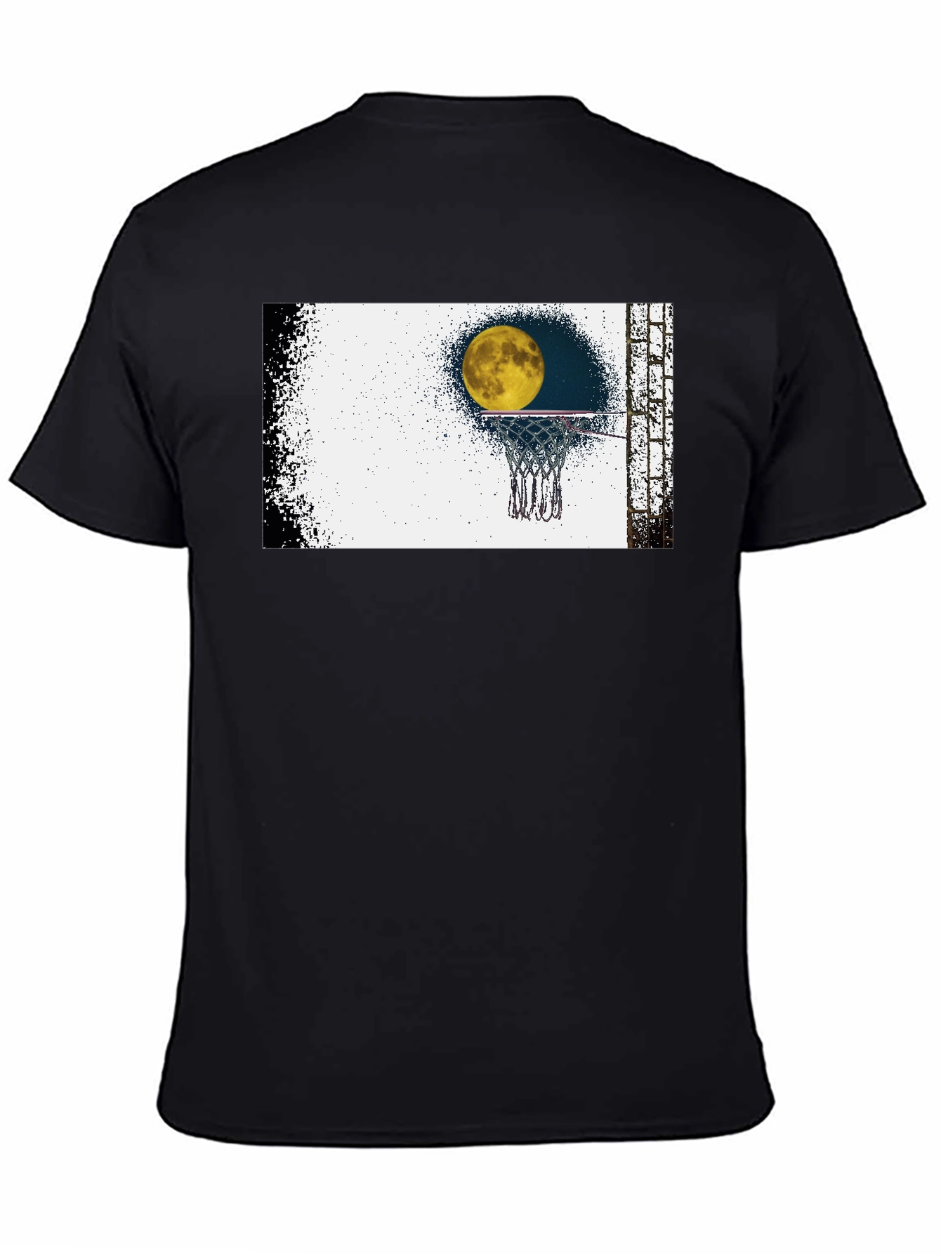 Moon Shot T-Shirt - Basketball & Moon Graphic Tee