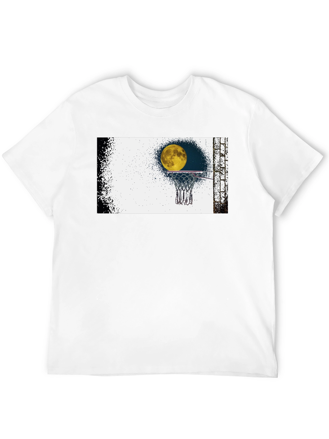 Moon Shot T-Shirt - Basketball & Moon Graphic Tee