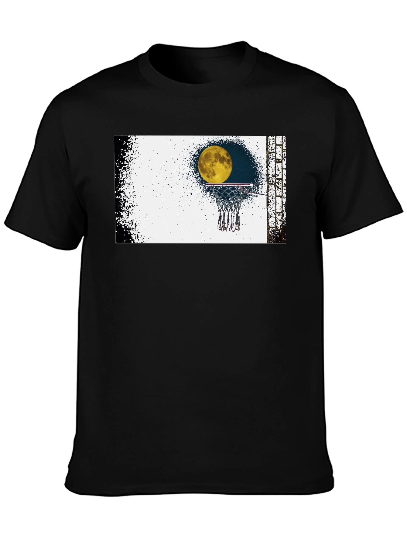 Moon Shot T-Shirt - Basketball & Moon Graphic Tee