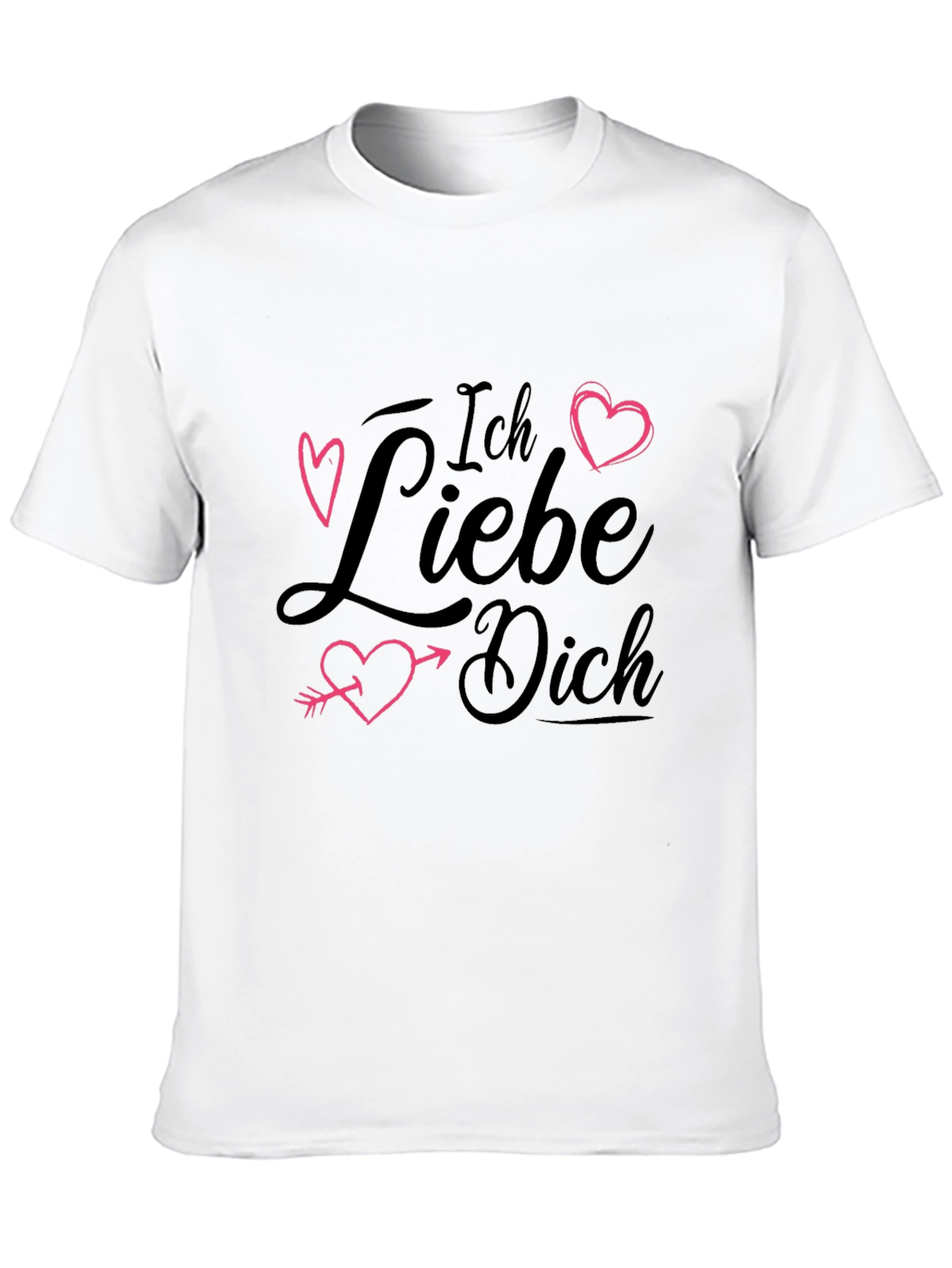 Ich Liebe Dich T-Shirt - Black Heart Design