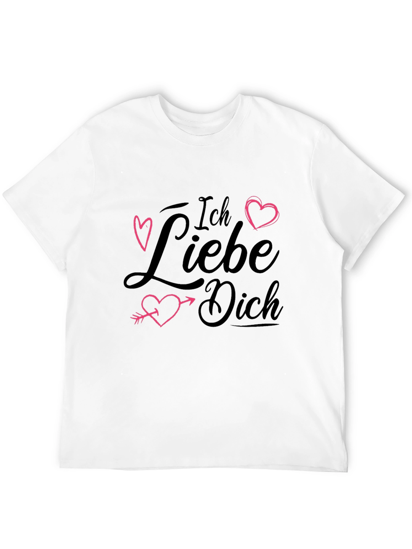 Ich Liebe Dich T-Shirt - Black Heart Design