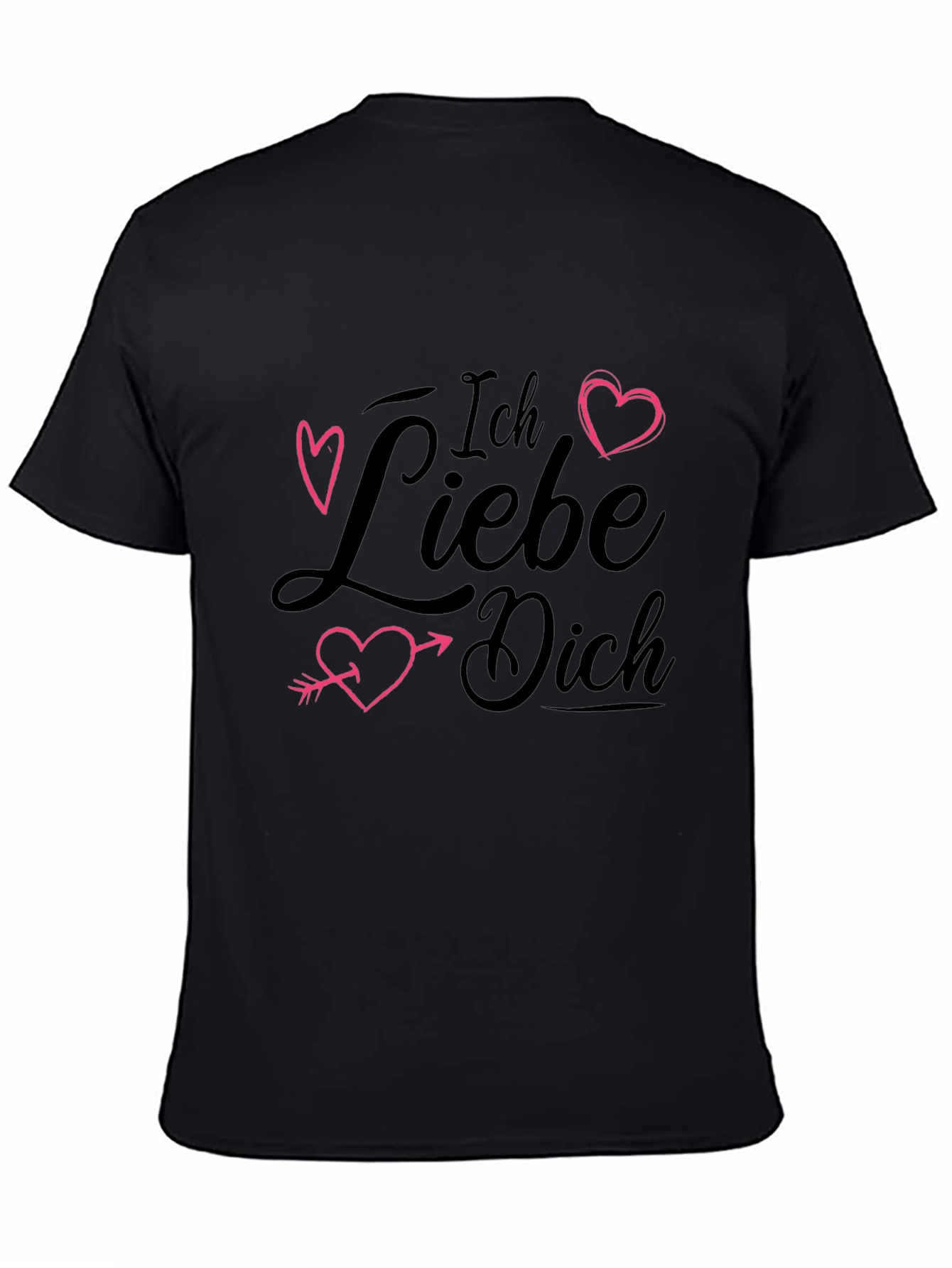 Ich Liebe Dich T-Shirt - Black Heart Design