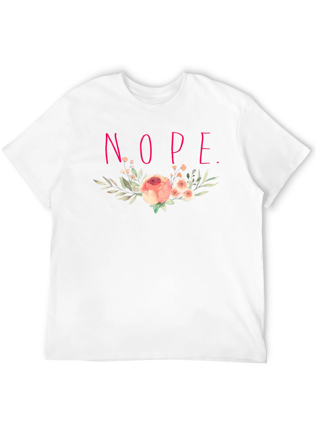 Floral Nope. Graphic Tee