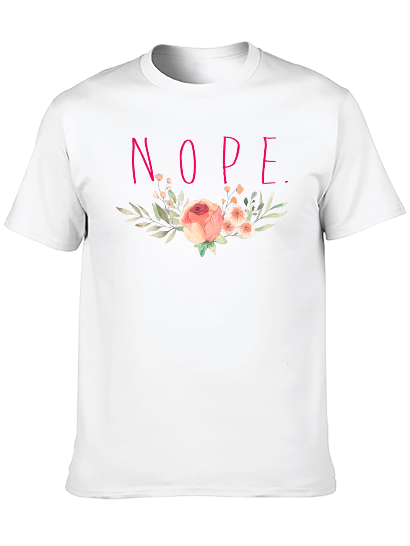 Floral Nope. Graphic Tee