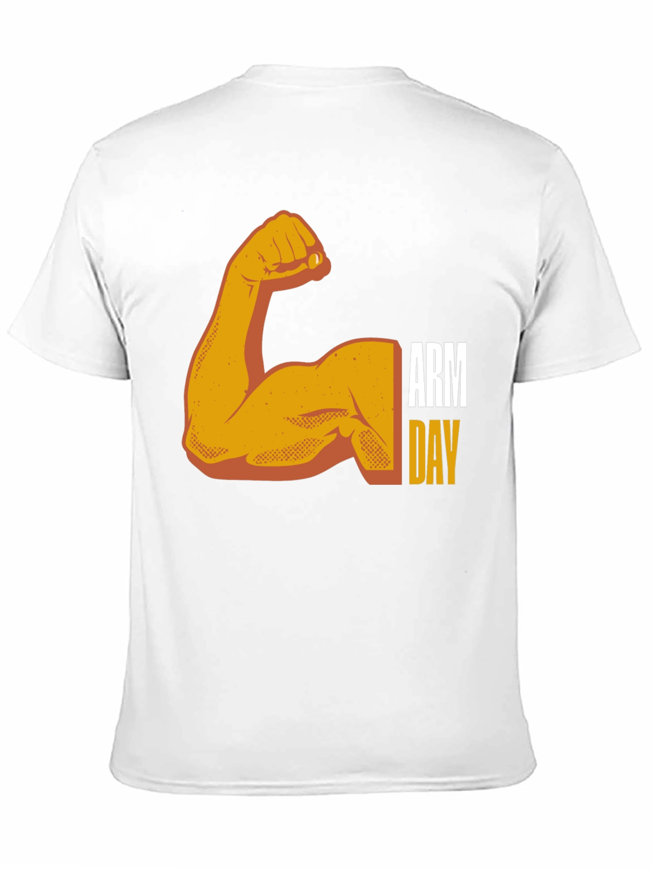 Arm Day Workout Black Graphic T-Shirt