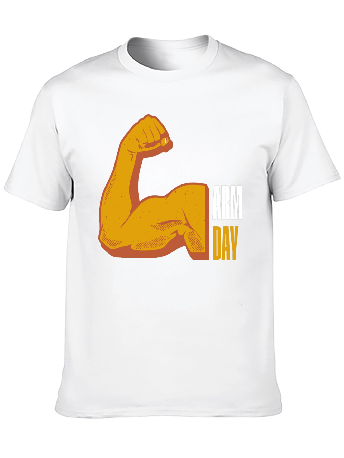 Arm Day Workout Black Graphic T-Shirt