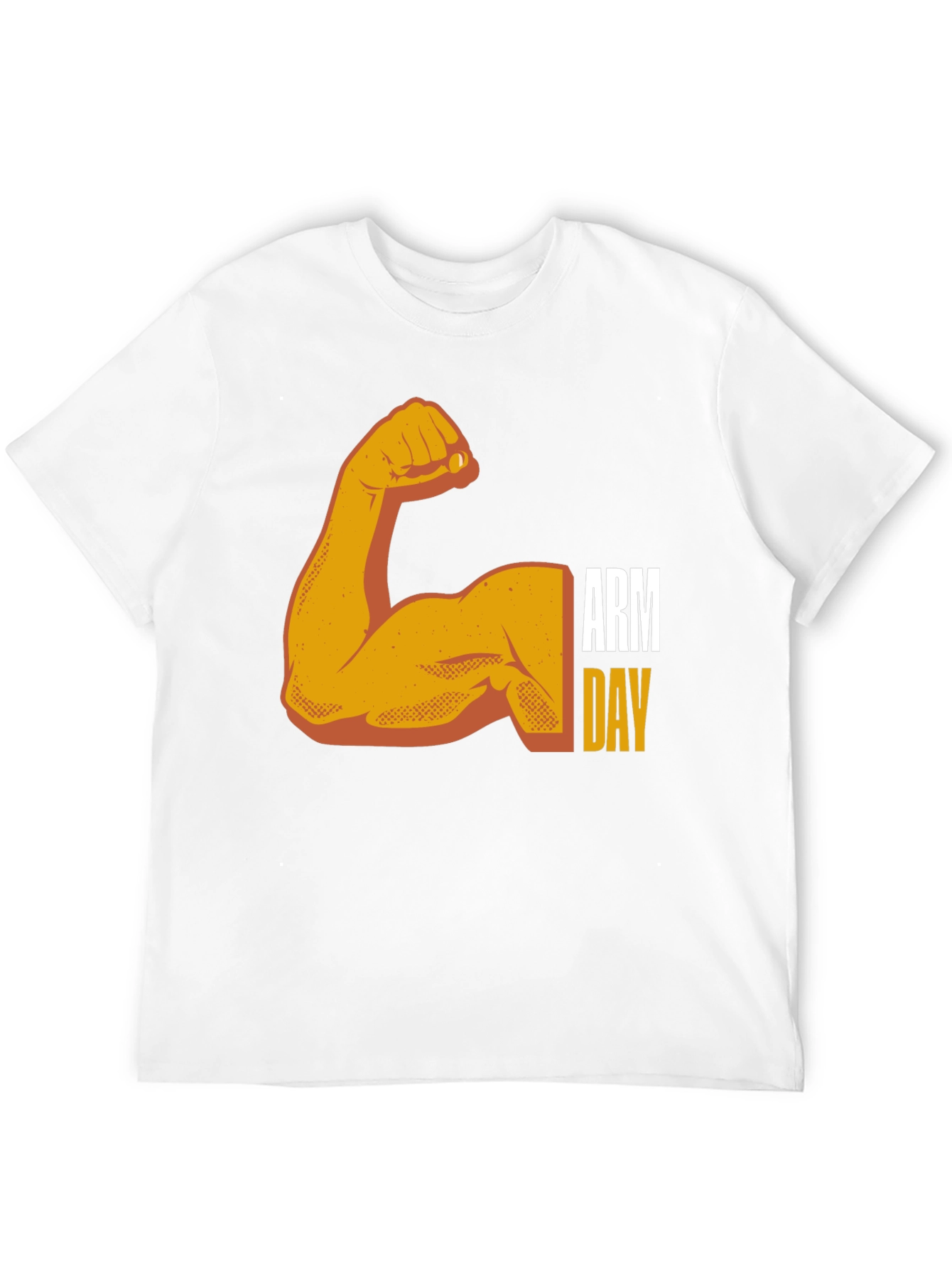 Arm Day Workout Black Graphic T-Shirt