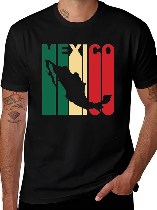 Mexico Map T-Shirt - Black Graphic Tee