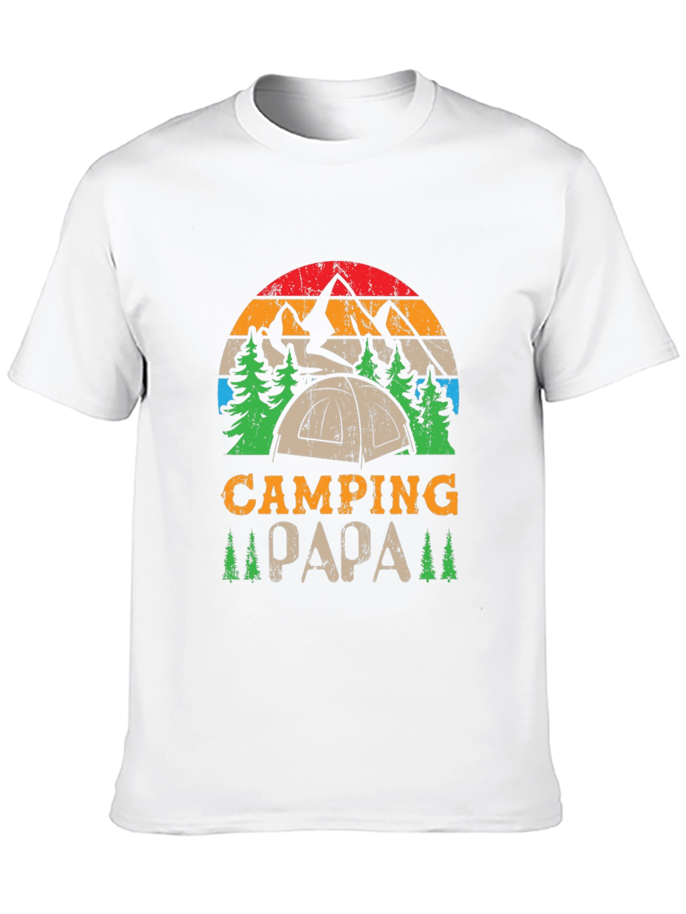 Camping Papa Graphic Tee - Outdoor Adventure Shirt