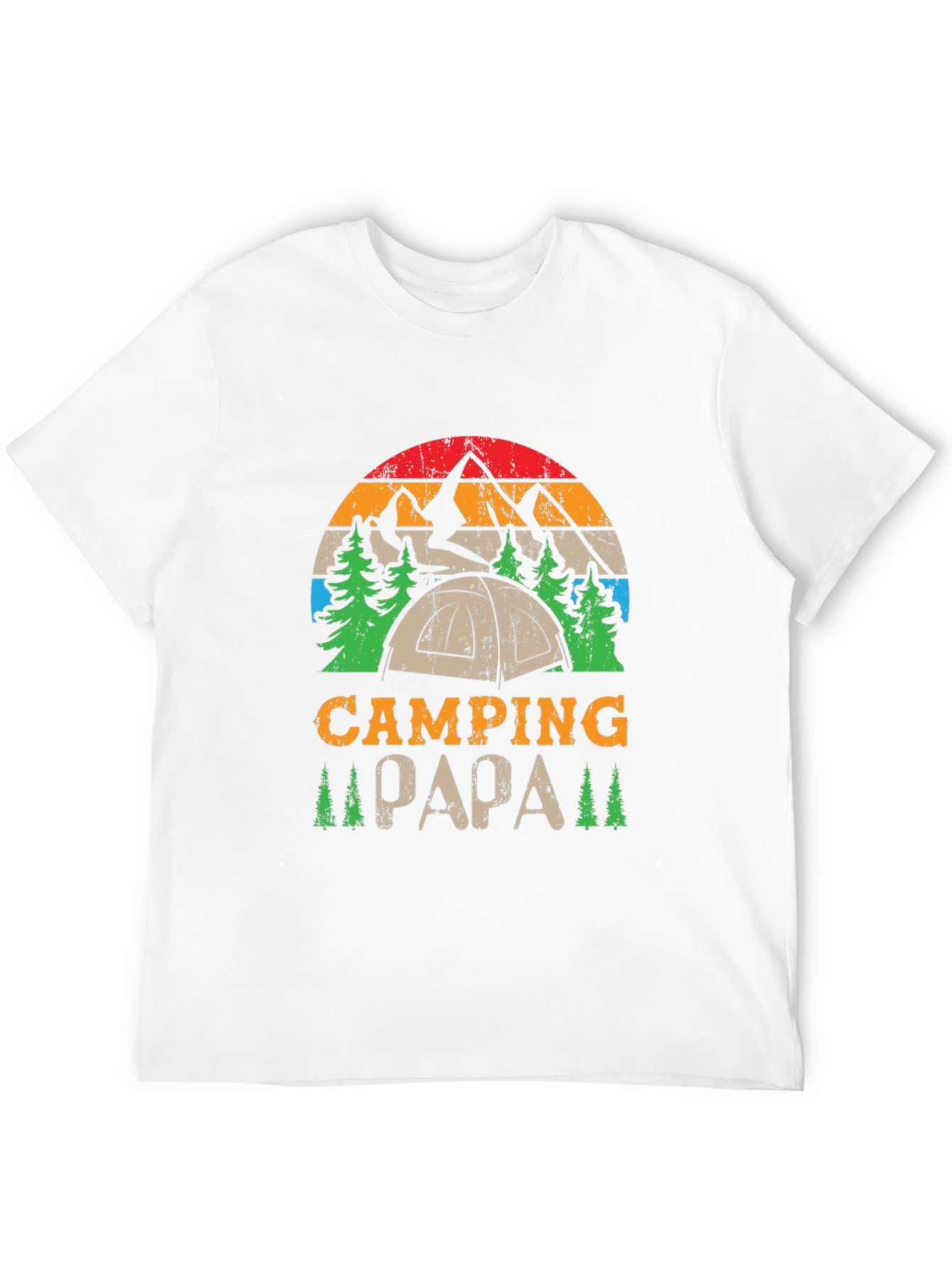 Camping Papa Graphic Tee - Outdoor Adventure Shirt