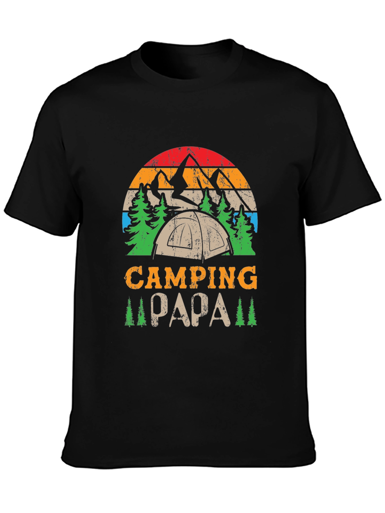 Camping Papa Graphic Tee - Outdoor Adventure Shirt