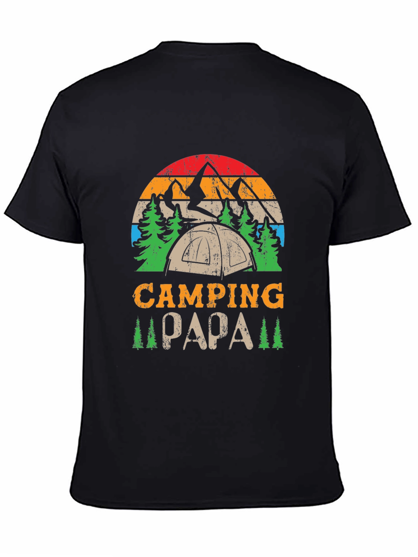 Camping Papa Graphic Tee - Outdoor Adventure Shirt