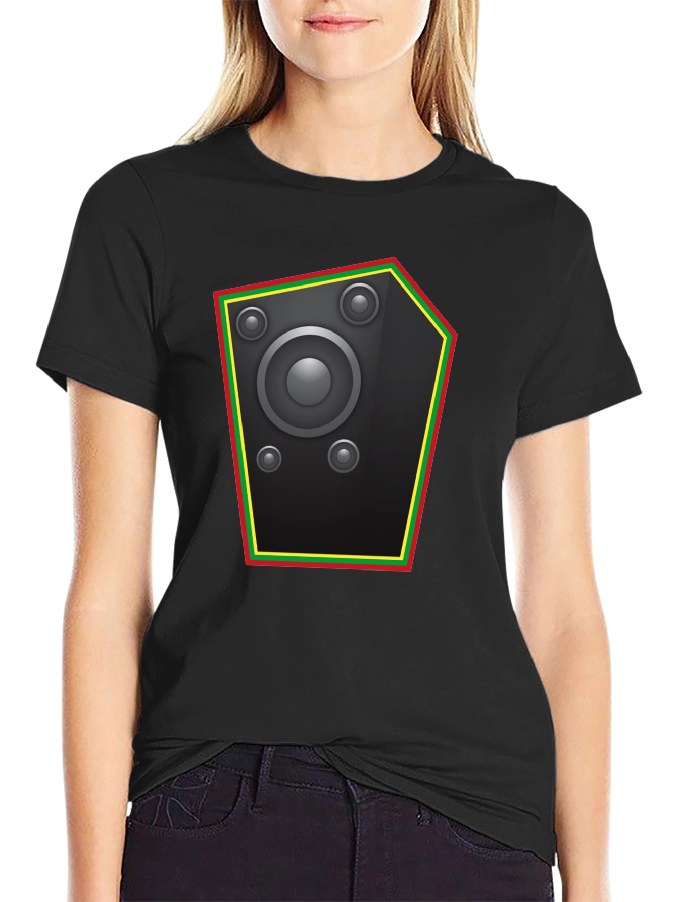 Speaker Graphic Black T-Shirt