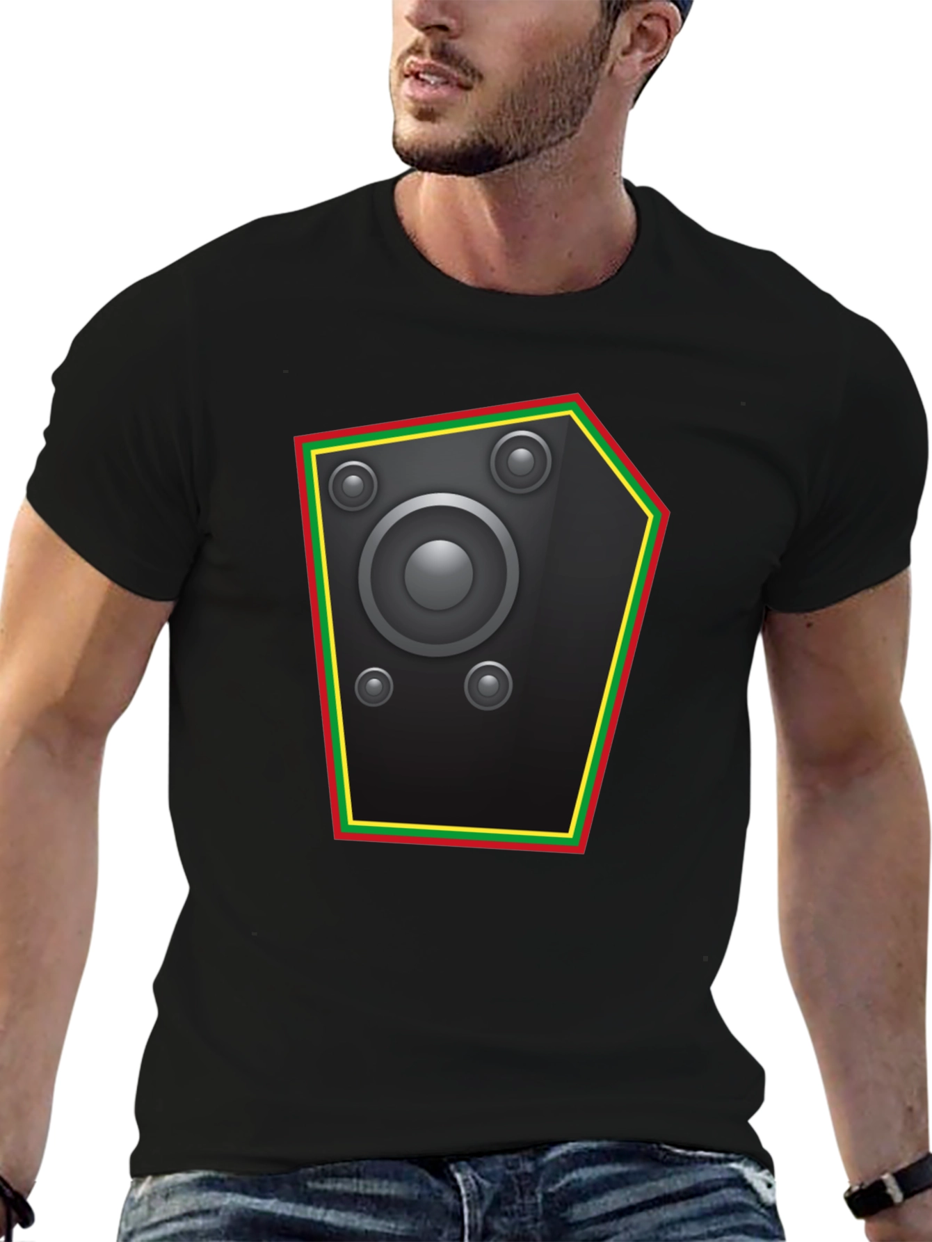 Speaker Graphic Black T-Shirt