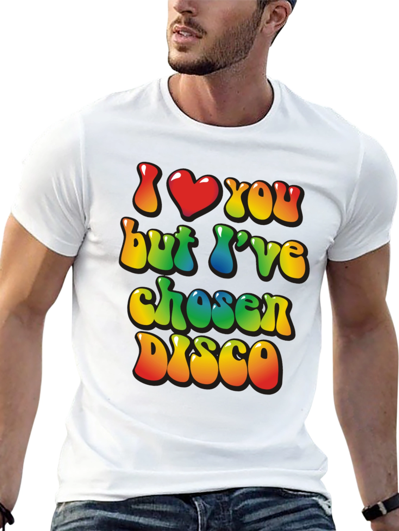 I Heart You But Ive Chosen Disco Black T-Shirt