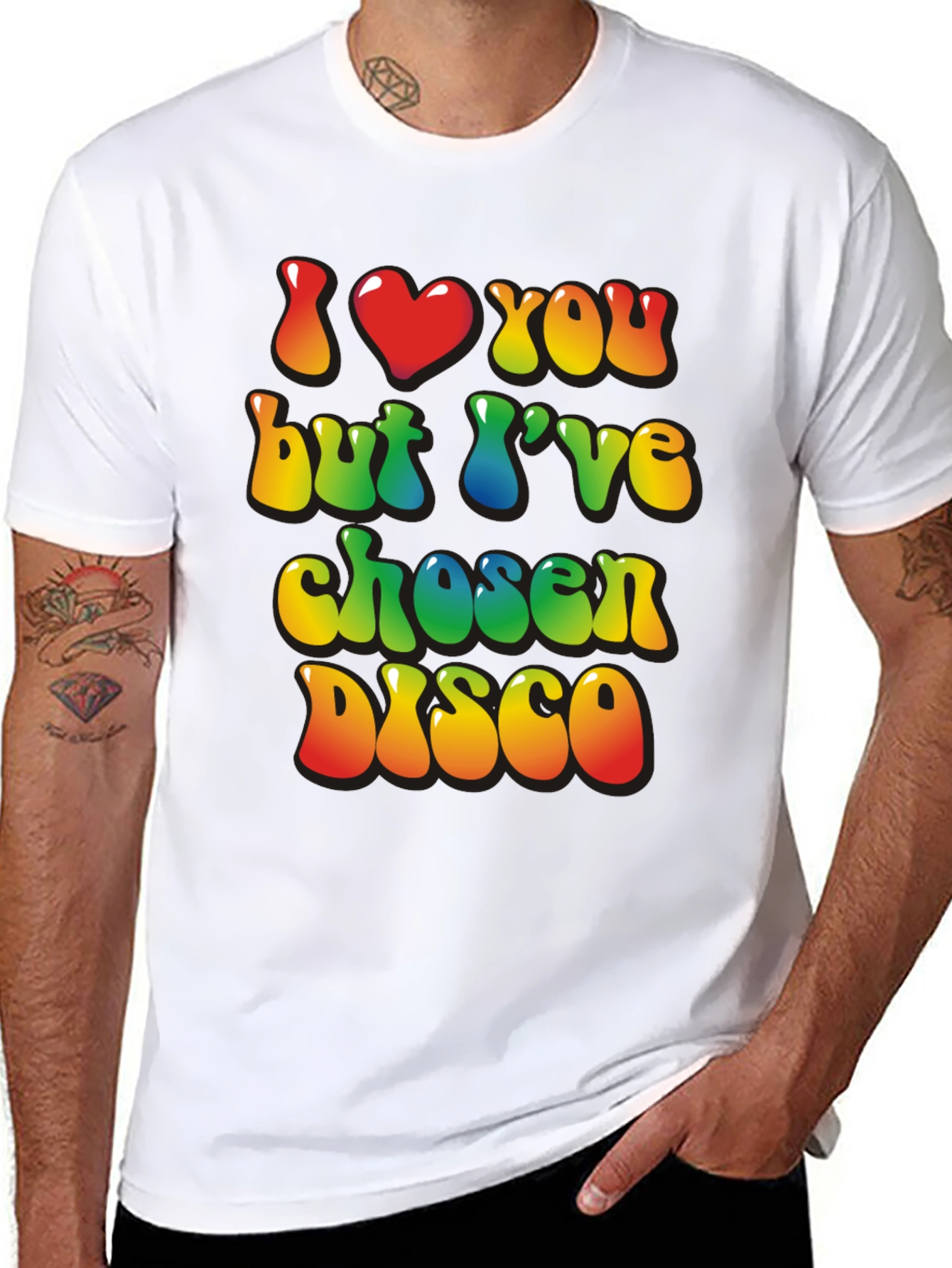 I Heart You But Ive Chosen Disco Black T-Shirt