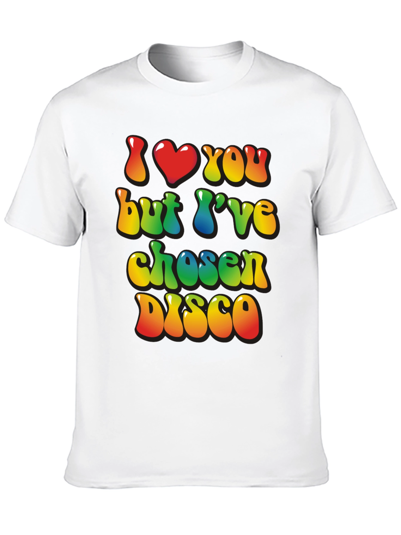I Heart You But Ive Chosen Disco Black T-Shirt