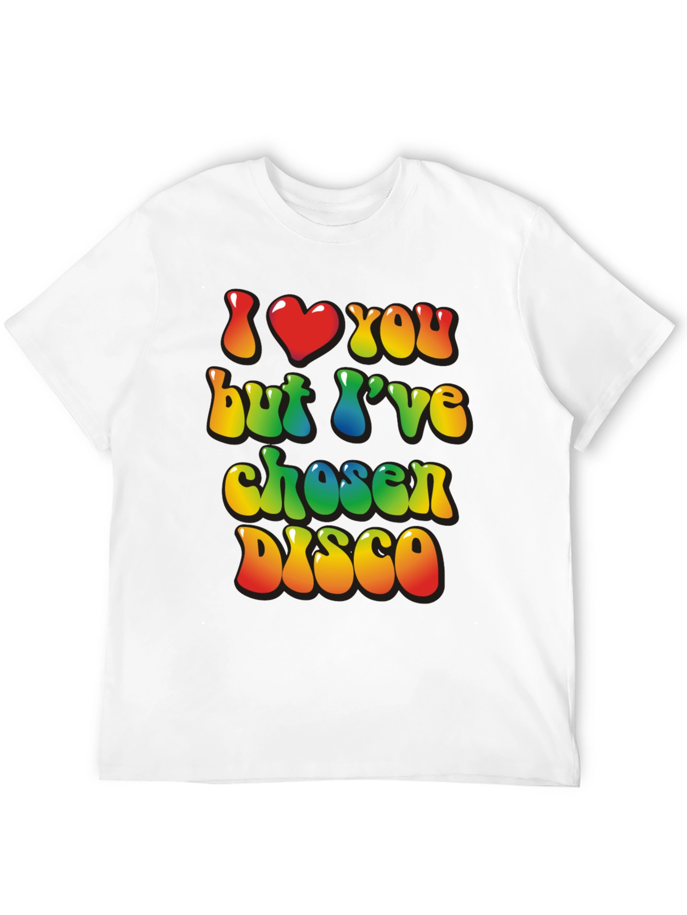 I Heart You But Ive Chosen Disco Black T-Shirt